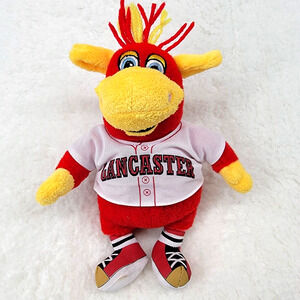 Lancaster Barnstormers Cylo Mascot Plush Cow MiLB Red 8" Stuffed Animal